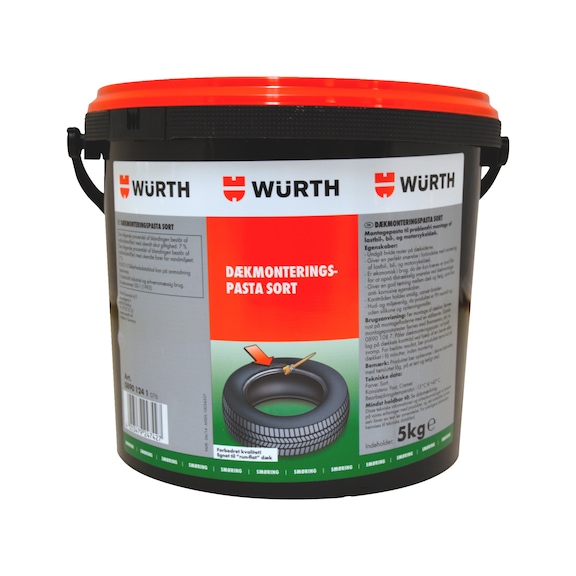 Dækmonteringspasta - DÆKMONTAGEPASTA SORT 5 KG.