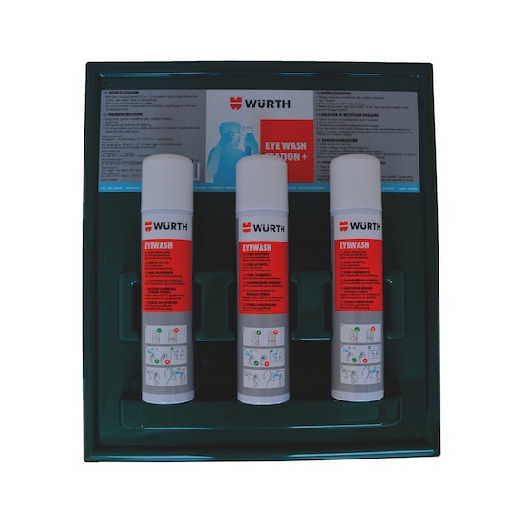 Øjenskylspray, vægstation - STATION INCL. 3 FLASKER ØJENSPRAY