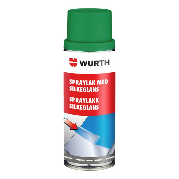 Spraymaling, silkeglans - LAKSPRAY, SILKEMAT GRØN, 400 ML.