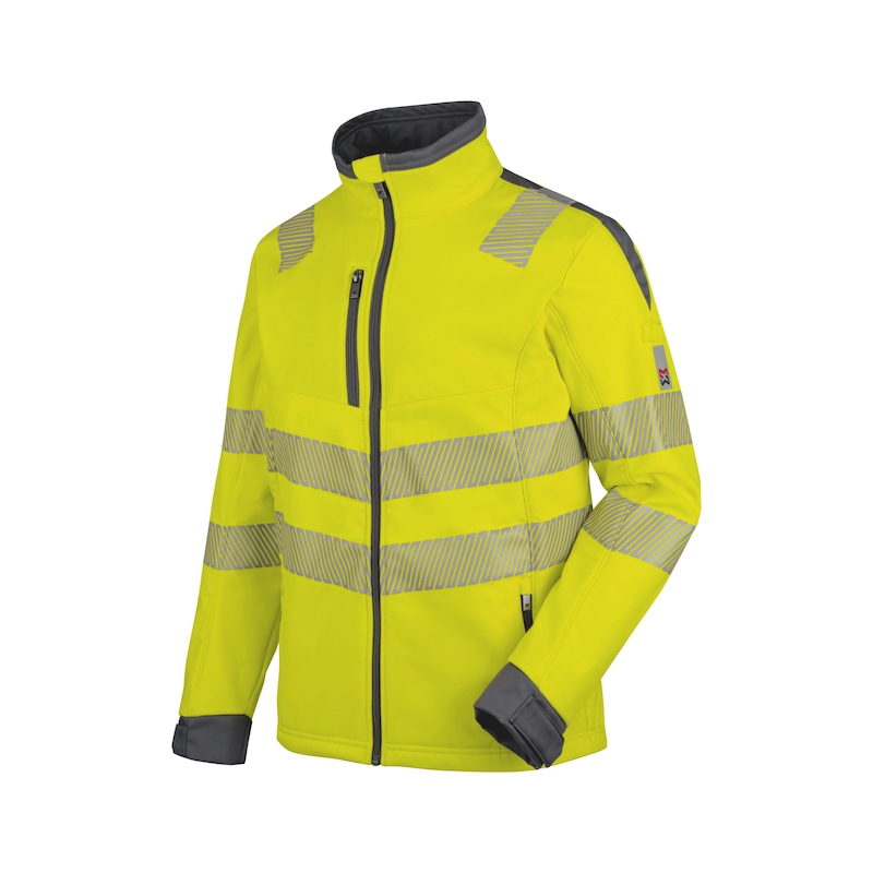 High-visibility softshelljakke, neon, klasse 3