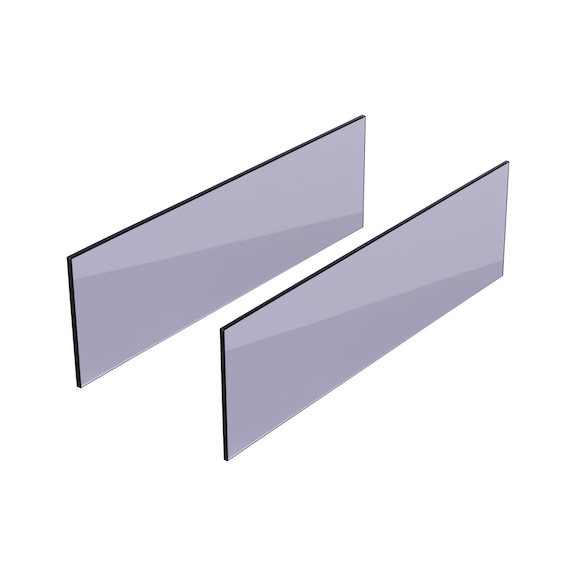 Glas-Einschubelement f&uuml;r Vionaro V8 Crystal - GLAS-SEITE-GRAU-V8-CRYSTAL-NL400