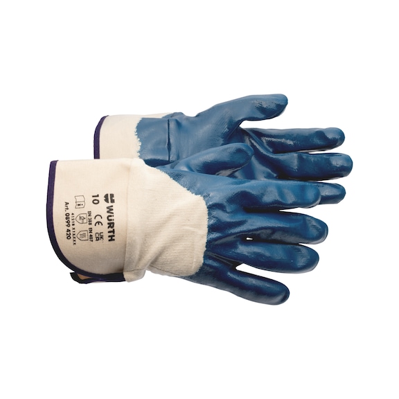 Nitriilikumisormikas, sininen - NITRIILIKUMISORMIKAS 10