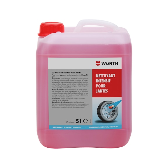 Nettoyant intensif pour jantes pour toutes les jantes en métal léger peintes et non peintes et les jantes en acier - NETTOYANT JANTE INTENSIF-5L