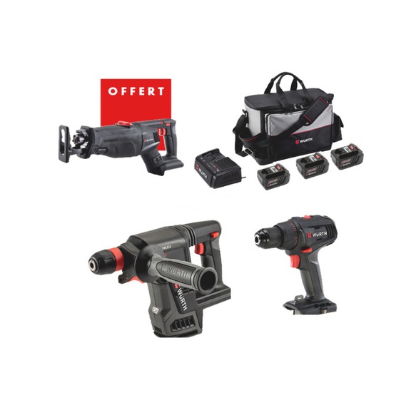 Pack DUO machines à batterie Li-Ion 18 V ABS/ABH compact M-CUBE - TRIO LI-ION 18V ABS-ABH-AFS COMP. M-CUBE