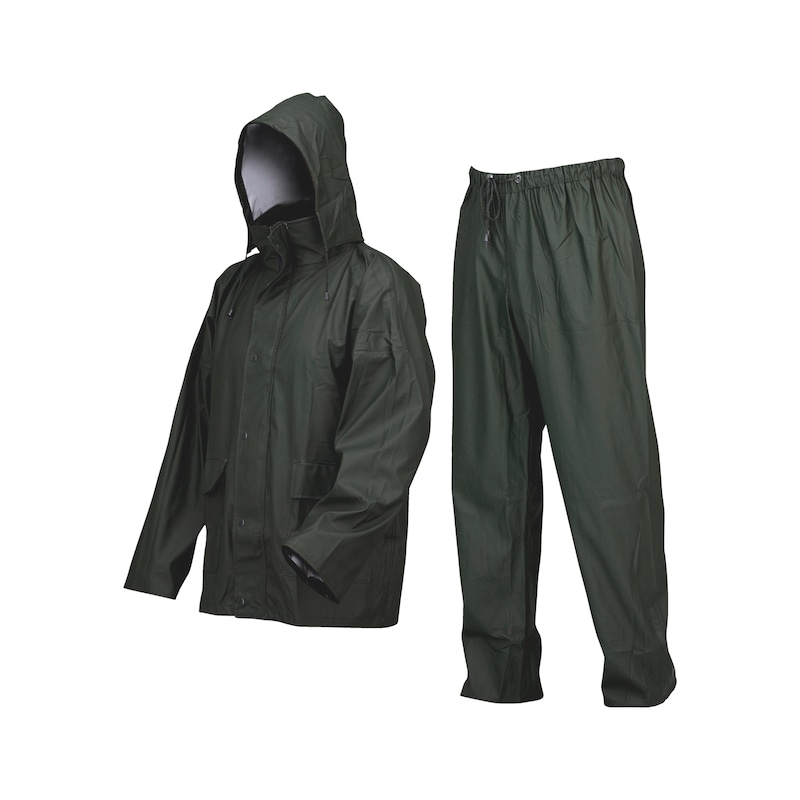 Ensemble de pluie et intempérie vert - PU/PVC
