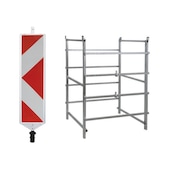 Construction site safety barrier sets