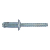 100Pcs 3/16"x3/8" Round Head Blind Rivets, Zinc-Plated Carbon Steel