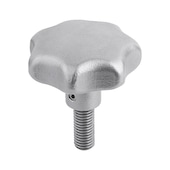 Poign&eacute;e &eacute;toil&eacute;e ac inox. A2, filet. m&acirc;le, sabl&eacute;e