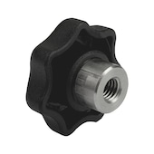 Molette &eacute;toil&eacute;e douille acier pro. fil. fem. ST