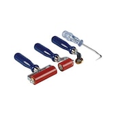 Flat roof pressure roller assortment/set