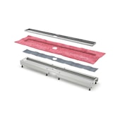 Shower channel with assembly feet