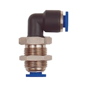 Bulkhead push-in connector plast. pneum.