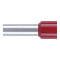 Wire end ferrule with plastic sleeve according to DIN 46228 Part 4