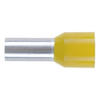 Wire end ferrule with plastic sleeve according to DIN 46228 Part 4