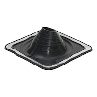 Pipe sleeve 25° made from weather-resistant EDPM with integrated aluminium frame