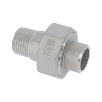 Raccord union lisse/mâle à portée conique