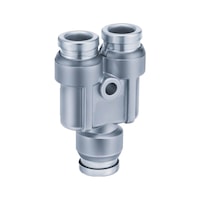 Y-shaped plug-in branch brass