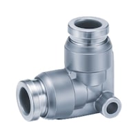 Angled plug connector brass