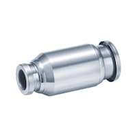 Straight plug connector w/ reducer stainless steel