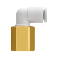 Screw-in angle, 360 degree swivelling, plastic