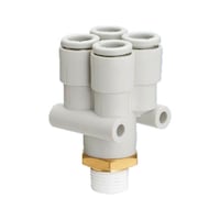 Y-Steckverschraubung 4-fach Kunststoff