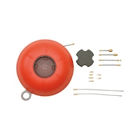 Compact fibreglass cable feed devices