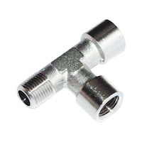 T-piece axial female/male radial female