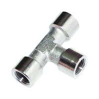T-piece axial female/female radial female