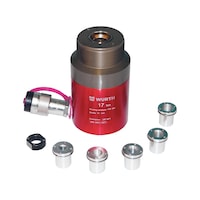 Hollow piston hydraulic cylinder, aluminium 7 pieces