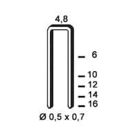 Agrafe, acier galvanisé, série U