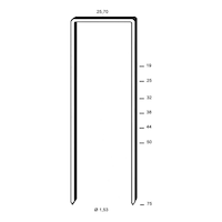 Agrafe,acier galvanisé recouvert résine,série WD