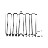 Agrafes croco galvanisées 35 mm série WN 35