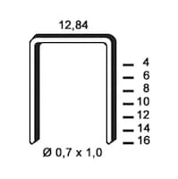 Agrafes aluminium 12,84 mm série A
