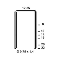 Agrafe, acier inoxydable A4, série AK