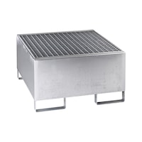 Steel collection tray for hazardous materials