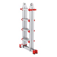 Aluminium professional telescopic ladder w. trave