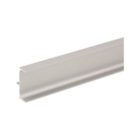 Aluminium recessed handle, C shape, vertical for units without handles on the front
