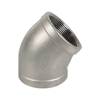 Putkikiinnike, KU45H, kulma 45 astetta, sisäkierre