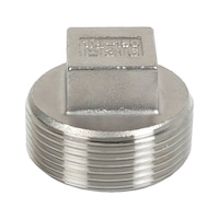 Putkikiinnikkeen päätytulppa, neliö