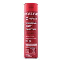 Vehicle fire extinguishing spray