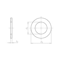 Washers DIN 125, brass, chrome-plated, shape A