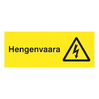 Varoituskilpi hengenvaara - Vaarallinen sähköjännite