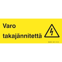 Varoituskilpi varo takajännitettä