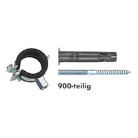 Pipe clamp fixing set