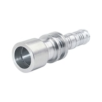 Coupling hose to pipe with Lokring