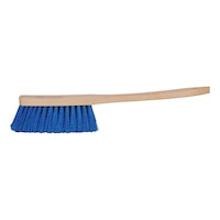 Washing brush with wooden handle