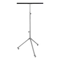 Kolmijalka pyörillä kahdelle työvalaisimelle