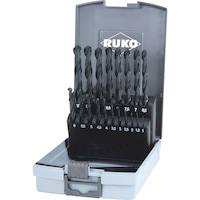 Twist drill HSS-R DIN 338 sort 19 pcs 205212 Ruko