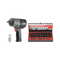 Pneu imp wrench DSS 1/2in Prem POWER set 14pcs