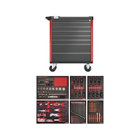 Værkstedsvogn Basic 8.8 plus udstyr 127 dele